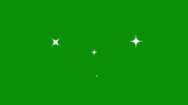 Twinkle star glitter sparkle, single shining white star, white cartoon blinking stars flat vector doodle sparkle, sparkle star light effect glowing, flat vector retro sparkle 4K video