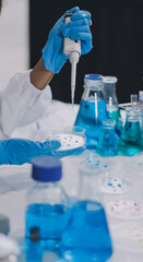 Fototapeta premium Researchers working in the clinical laboratory