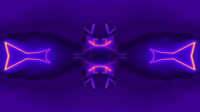Cybernetic Pulse: Symmetrical Neon Light Flow
