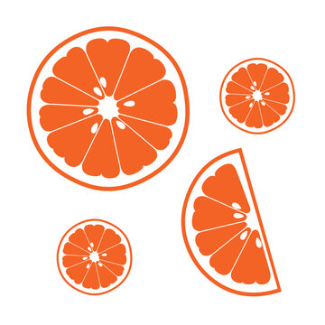 dibujo naranja fruta 2d