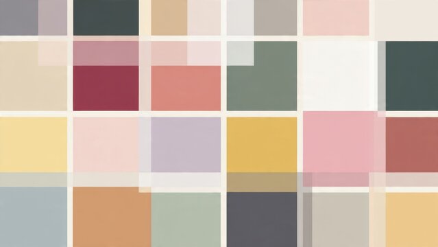 Abstract Color Block Grid Pattern
