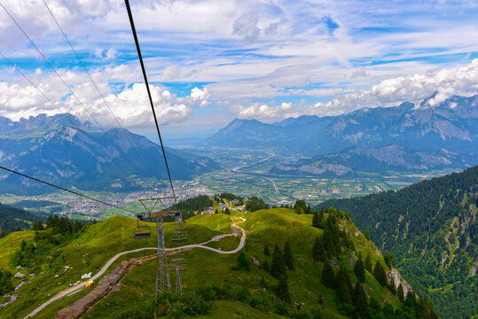 Blick von Gaffia im Pizol auf das St. Galler Rheintal 