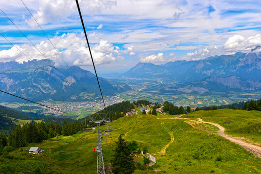 Blick von Gaffia im Pizol auf das St. Galler Rheintal 