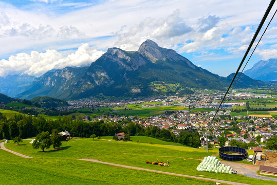 Blick von Gaffia im Pizol auf das St. Galler Rheintal 