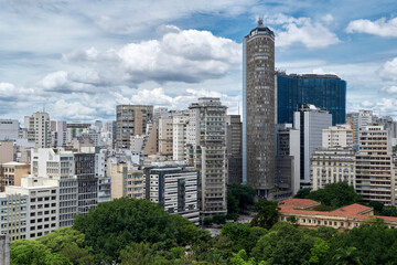 Fototapeta premium Sao Paulo downtown skyline with Italia and Copan buildings.