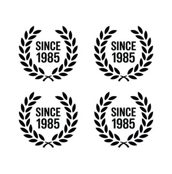 Four laurel wreath seals state since 1985.