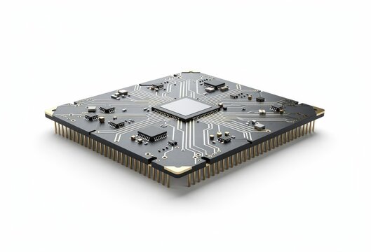 Advanced microprocessor design showcasing intricate circuits and electronic components emphasizing the fusion of technology and innovation driving modern computing solutions