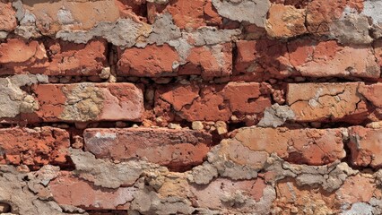 Obraz premium Rustic Red Brick Wall Texture Background