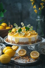 Yogurt Cake Cookie Crust Lemon Curd Slices