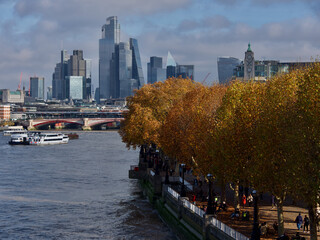 London city in the autumn 