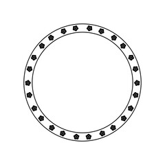 Naklejka premium floral circular border decorative element
