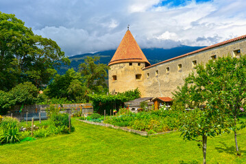 Naklejka premium Türme der Stadtmauer von Glurns im Vinschgau (Südtirol, Italien) 