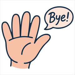 Fototapeta premium Simple Hand Symbol for Communication and Gesture Concepts