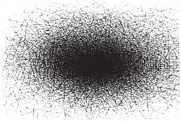 Abstract Black Ink Explosion Texture on White Background