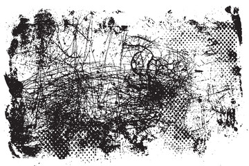 Abstract Grunge Ink Splatter and Scratch Texture Background