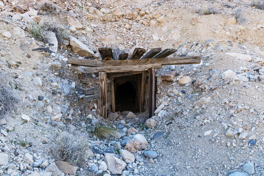 Mine Tunnel Entrance In The Inyo Mountains Of California