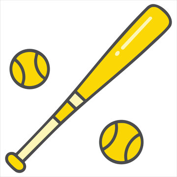 Baseball icon for sport and athletic concepts