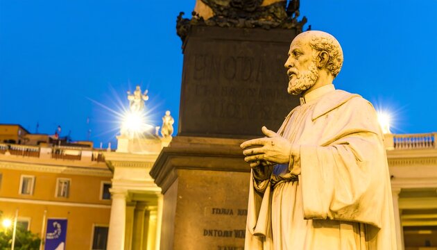 Statue of Giordano Bruno in Rome Italy.