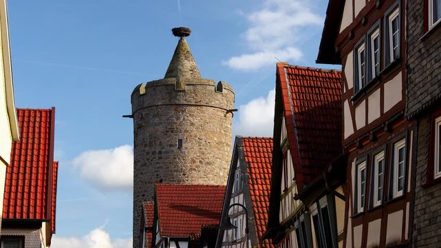historic alsfeld germany in the sun 4k2 5fps video