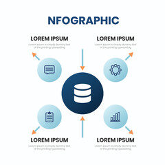 4 Options Strategy Infographic Template, Business Planning, Marketing Tactics, Decision Timeline Diagram