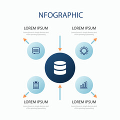 4 Options Strategy Infographic Template, Business Planning, Marketing Tactics, Decision Timeline Diagram