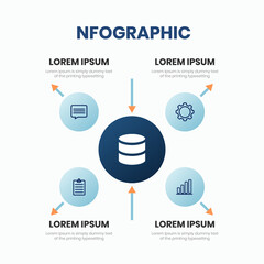 4 Options Strategy Infographic Template, Business Planning, Marketing Tactics, Decision Timeline Diagram