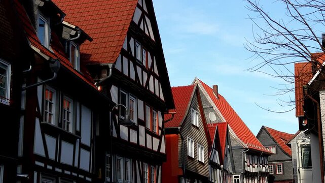 historic alsfeld germany in the sun 4k2 5fps video