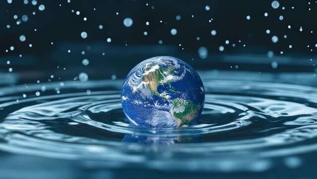Die Erde in einem Wassertropfen - Symbolilk