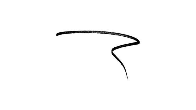 sketching elements on a transparent background. highlight line animation. underline highlighter 4k loop animation with alpha channel