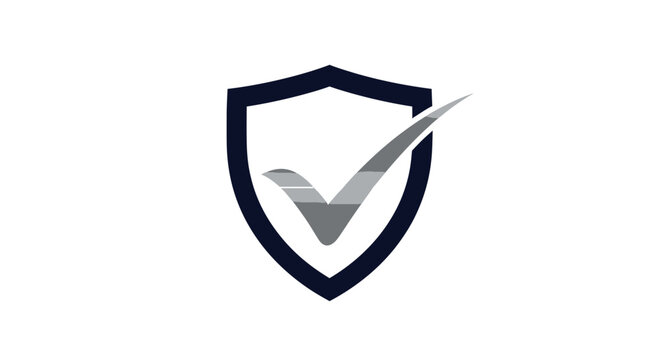 Shield Icon With Checkmark Perfect For Security And Protected Assurance Design
