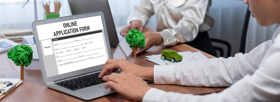 Online application form for brisk registration on the internet website