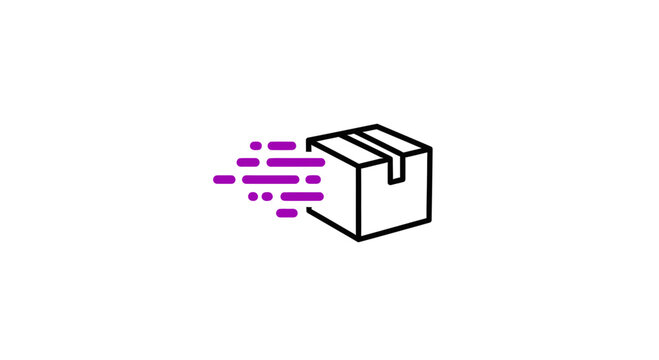 Speedy Parcel Box: Fast Delivery Concept Depicted with Dynamic Motion Visual