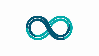Stylized Infinity Symbol Modern Emblem Perpetual Motion Forever Graphic