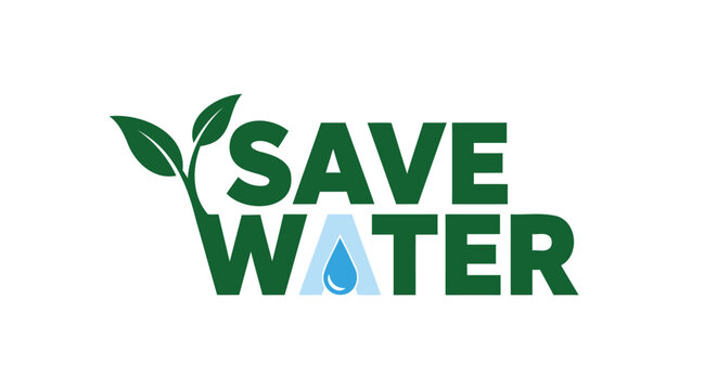 Save water logo vector