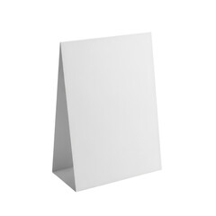 Blank white standing sign or advertisement board on clean background