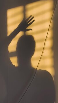 Shadow People Rasing One Hand