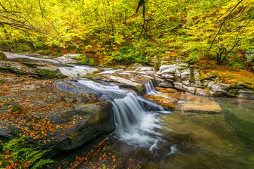 The Suuctu Waterfall in Bursa District of Turkey