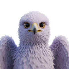 Obraz premium Adorable Cartoon Eagle Portrait