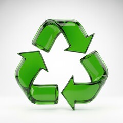 Obraz premium Green Glass Recycle Symbol