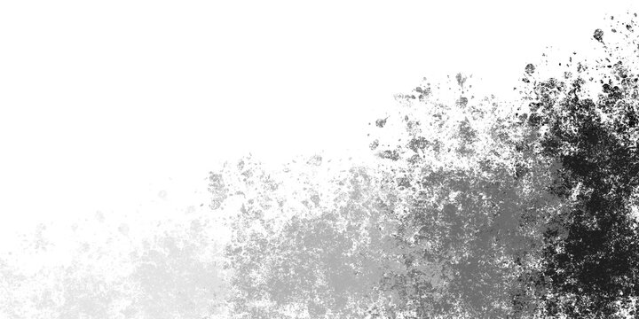 Black Ink Splatter Border on White Background