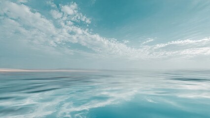 Fototapeta premium Tranquil Ocean Scene with Sky and Clouds