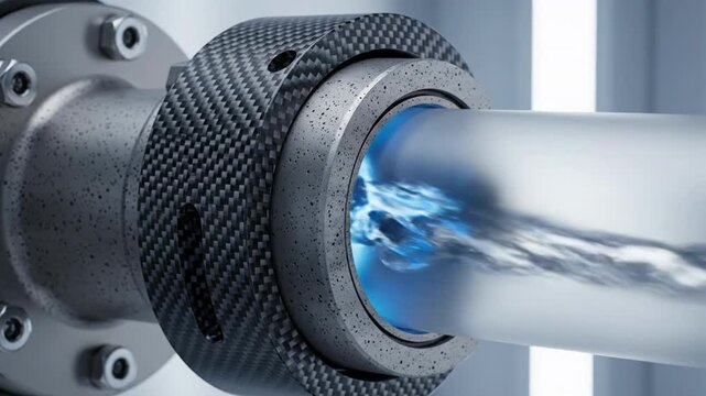High Pressure Hydrogen Pipe Joint with Laminar Flow in Frosted Section