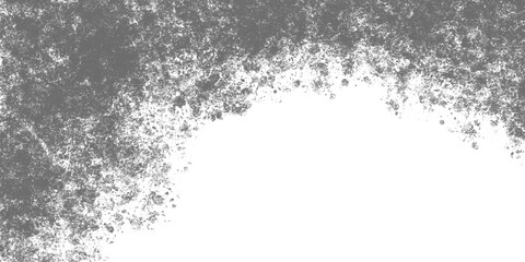 Obraz premium Dense Grey Charcoal Grit Texture Arch Border and Gritty Header on White