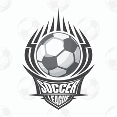 Obraz premium Soccer ball label design