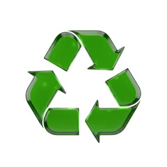 Obraz premium Green recycling symbol