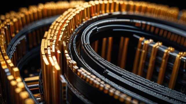 Precision Fiber Optic Cable Cross Section With Circular Light Core Structure