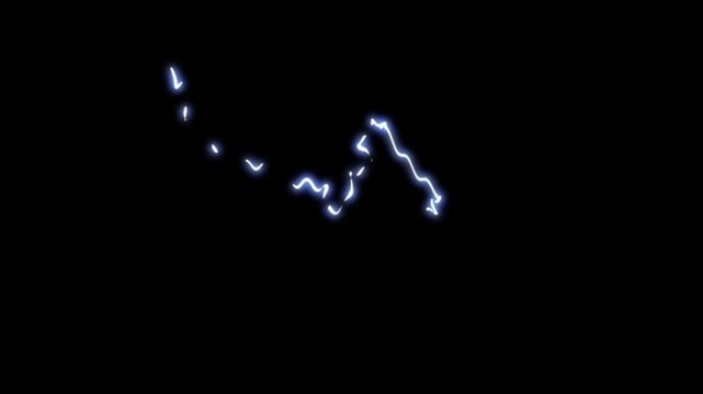 2D Electric Energy Blast Elements, Spark Bursts & Flash FX energy Overlays, Cartoon Thunder Flash Loop, Storm Power Charge Effect, 2D animation overlay on transparent black screen background. 4K