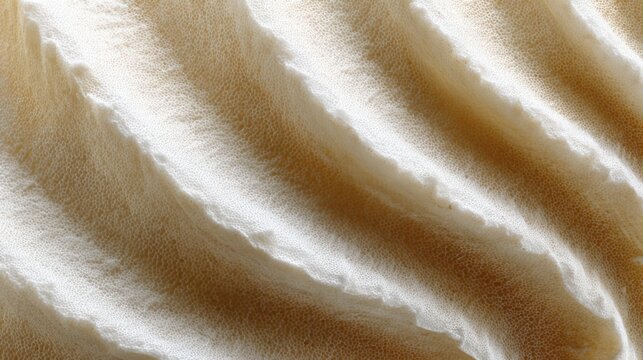 hyperrealistic close up of seashell texture under microscope, pearlescent surface with subtle ridges, soft natural lighting, high detail, minimal
