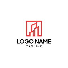 Modern Building Real Estate Logo Design Vector