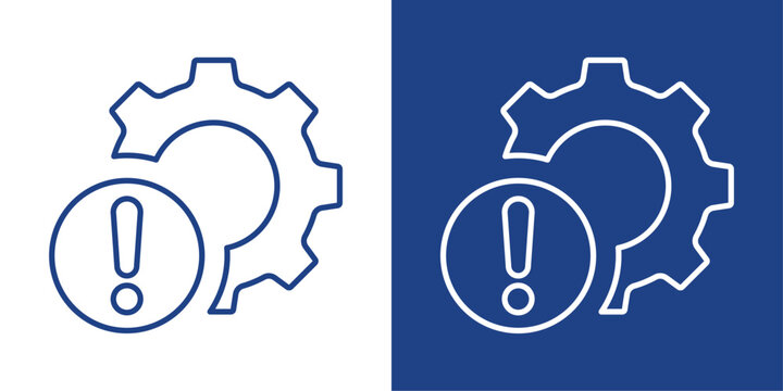 Defect Blue And White Icon Style Collection